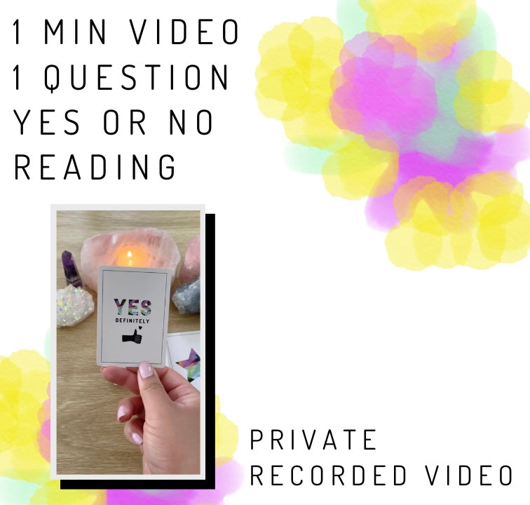 1 Min Private Recorded Video - Yes or No Reading - One Question - $10 AUD