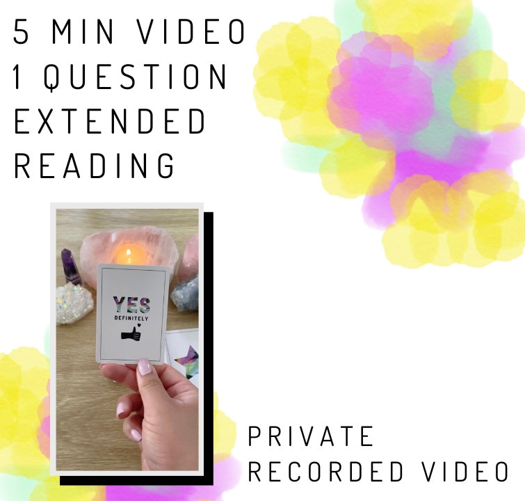 5 Mins Private Reading Video - Extended One Question Reading - $30 AUD