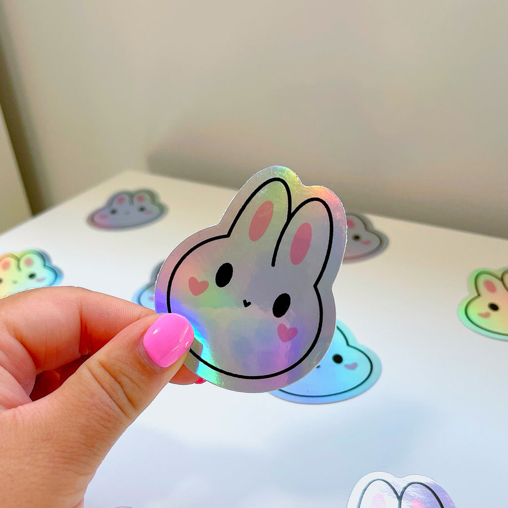 Abunny The Kawaii Bunny Holographic Die Cut Sticker