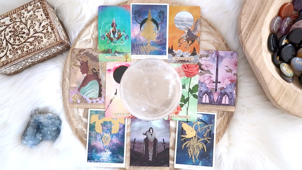 15 mins Recorded Video - Tarot + Crystal Reading - Up to Five Questions - $80 AUD